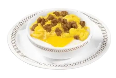 sausage egg and cheese grit bowl