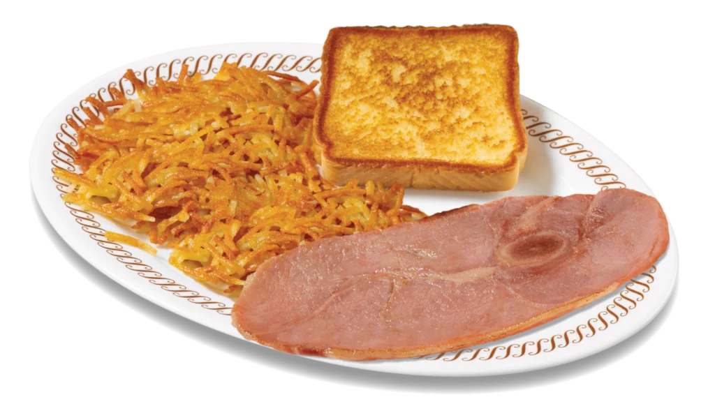 Country Ham Dinner_Double Hashbrowns At Waffle House Menu