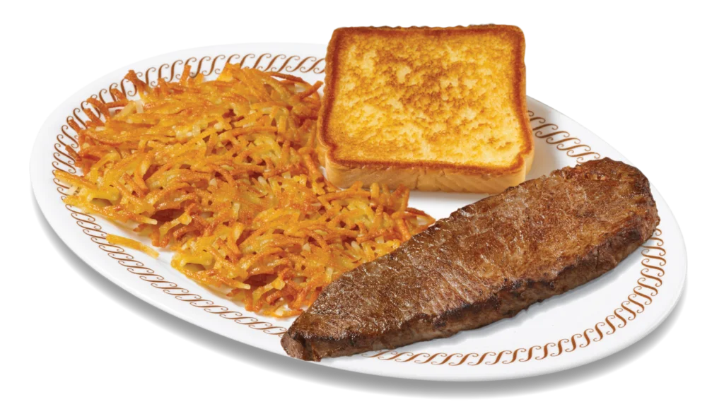 Sirloin Steak Dinner_Double Hashbrowns At Waffle House Menu