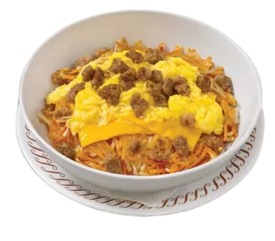 Sausage, Egg And Cheese Hashbrown Bowl