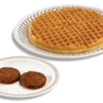 waffle with a side of meat at Waffle House Menu